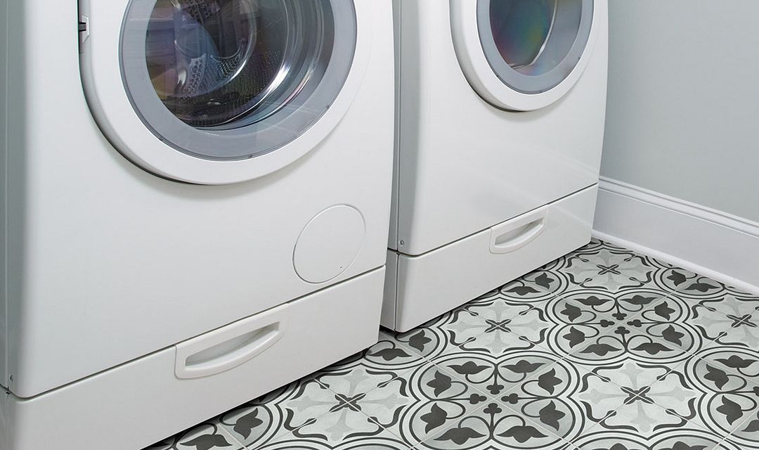 laundry laundry room floor encaustic look tile